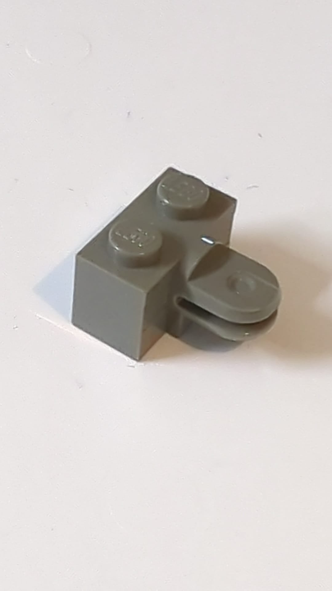 1x2 Armhalter-Baustein mit 2 horizontalen Fingern altdunkelgrau