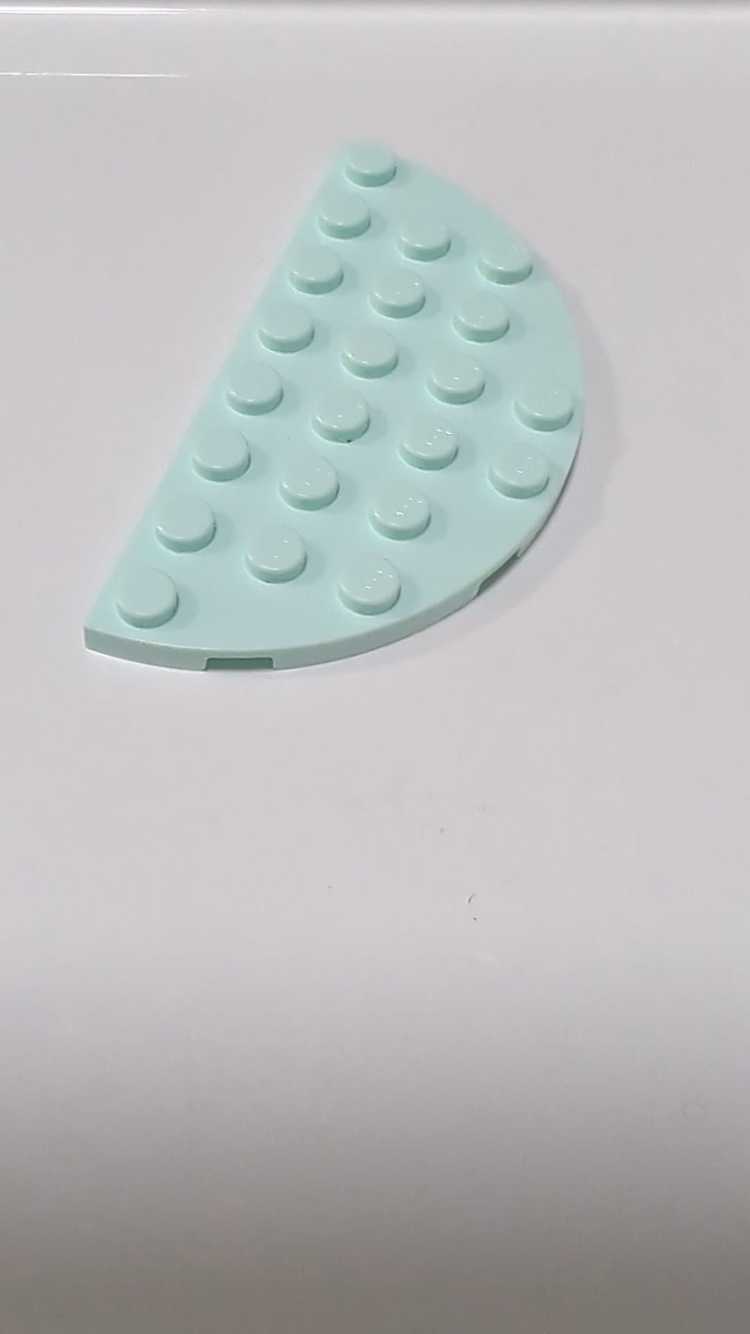 4x8 Platte doppelt abgerundet aqua (hell)