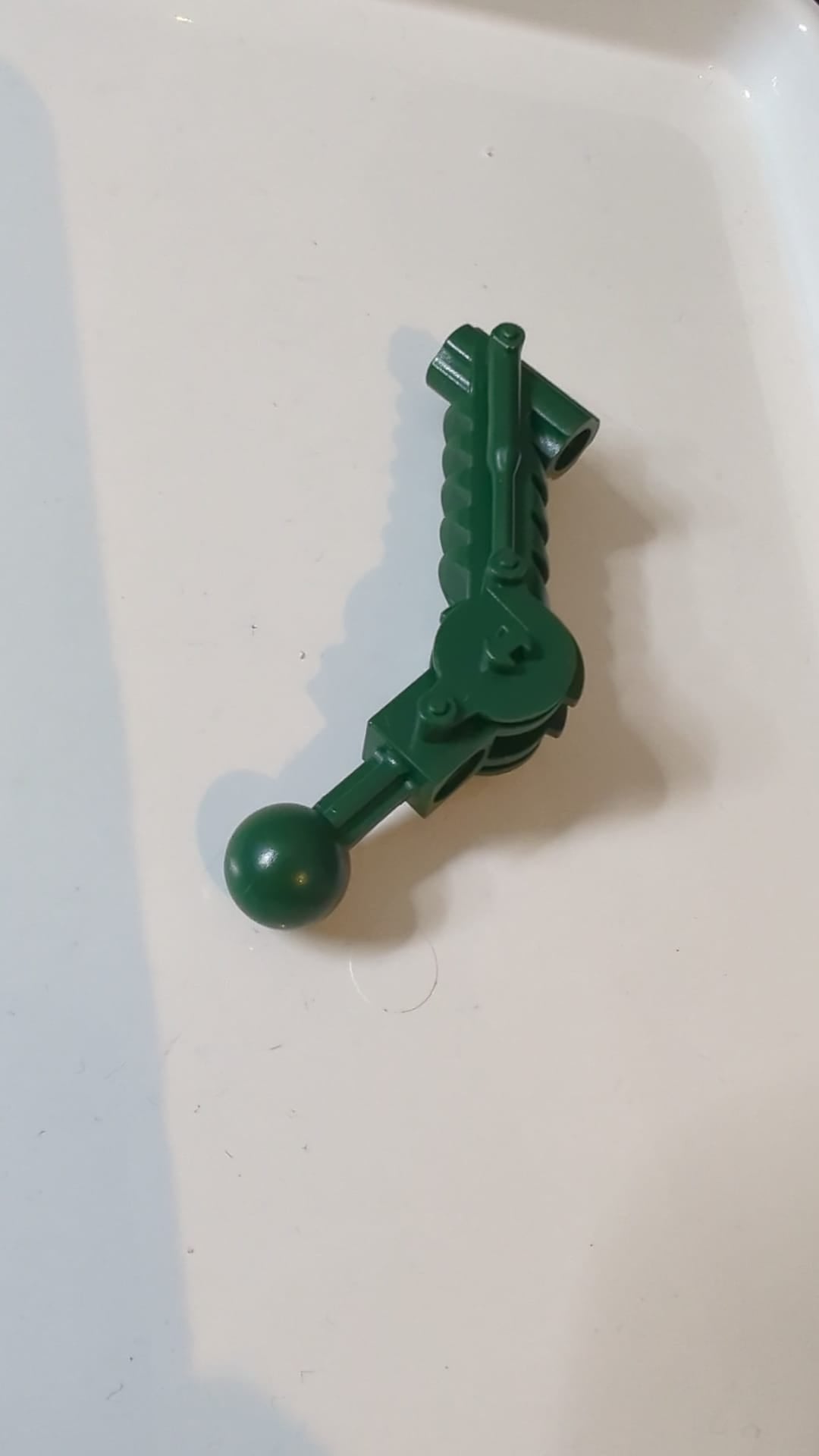 5x7 Bionicle Kugelgelenk Arm mit doppelter Achsbohrung bei 90 Grad dunkelgrün
