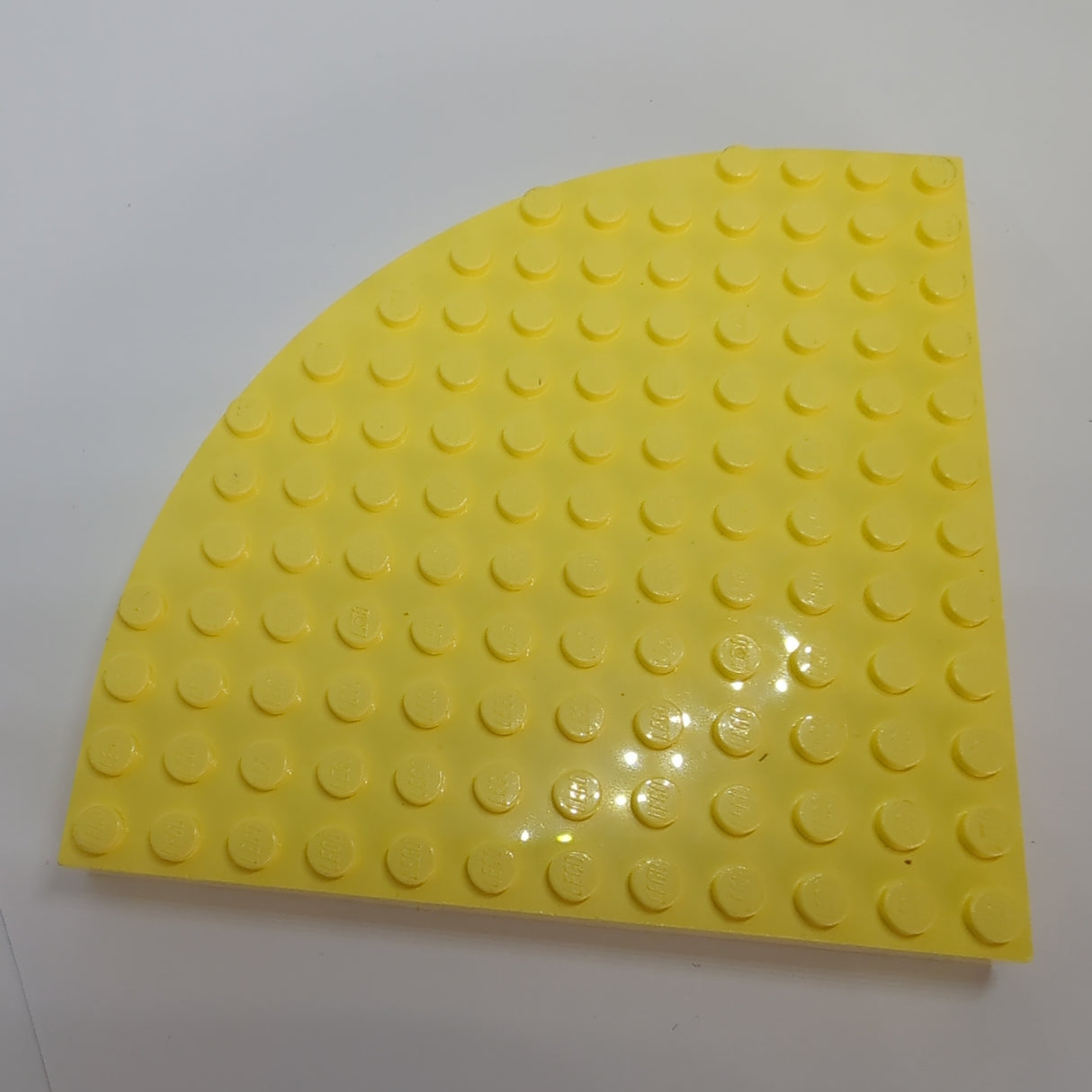 12x12 Eckstein / Eckplatte mit Bogen hellgelb light yellow