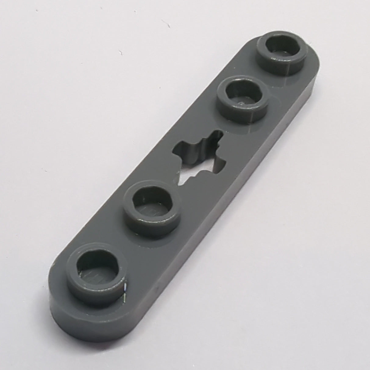 NEU Technik, Platte 1 x 5 mit runden Enden, 4 und Achsloch neudunkelgrau