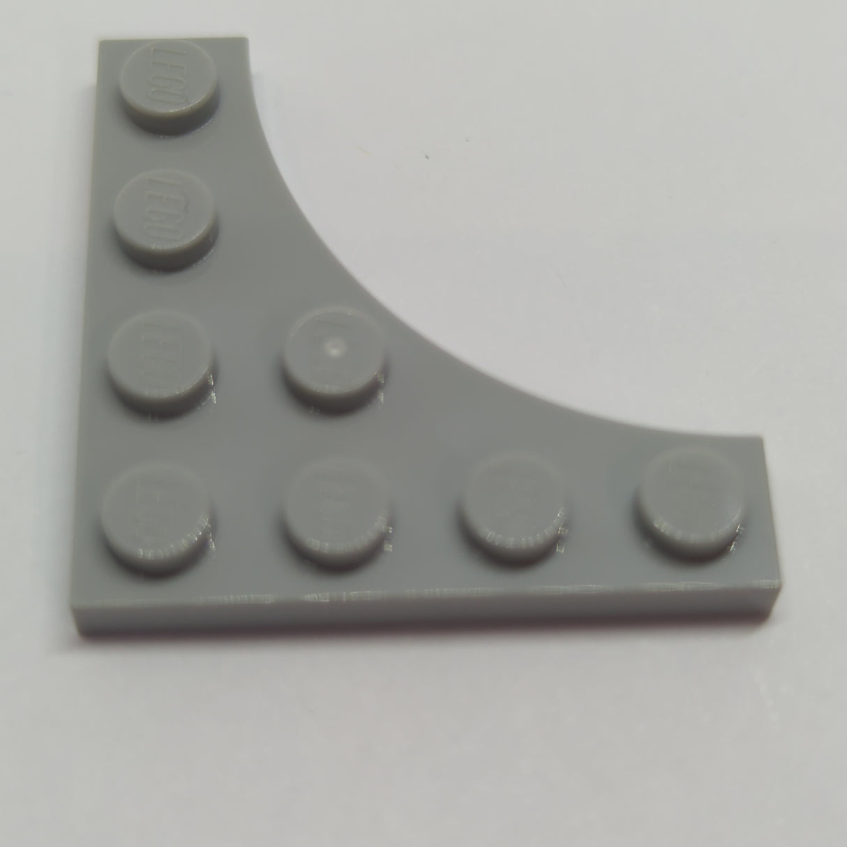 NEU Platte, modifiziert 4 x 4 mit 3 x 3 gebogenem Ausschnitt neuhellgrau