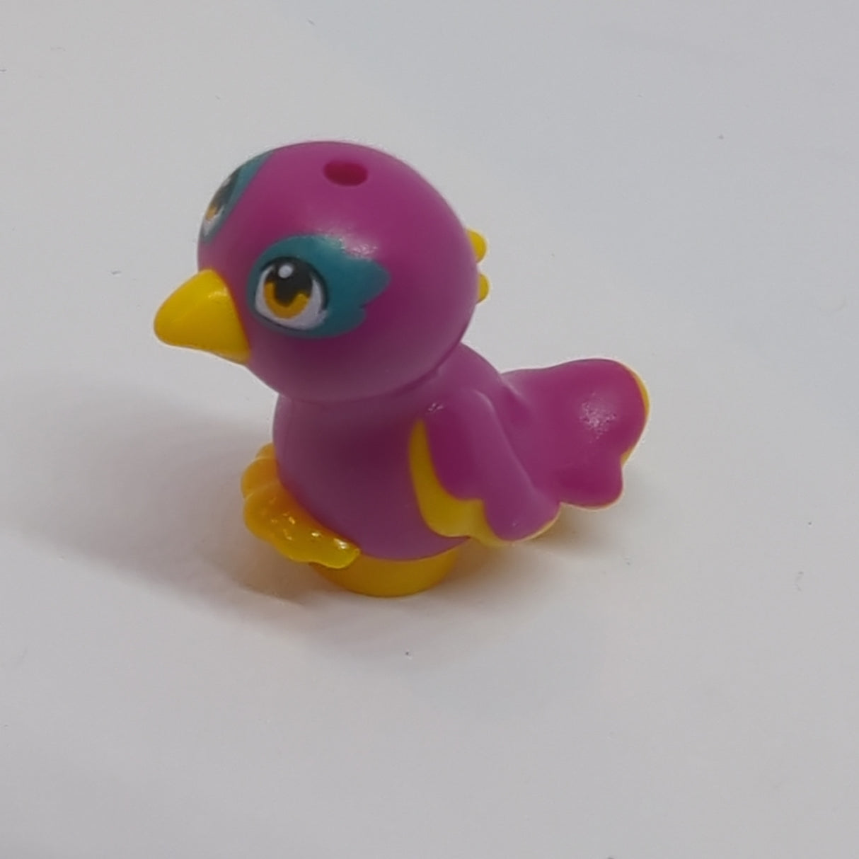 Bird, Friends / Elves, Feet Joined with Magenta Body and Bright Light Orange Eyes Pattern (Pepper) hellorange bright light orange