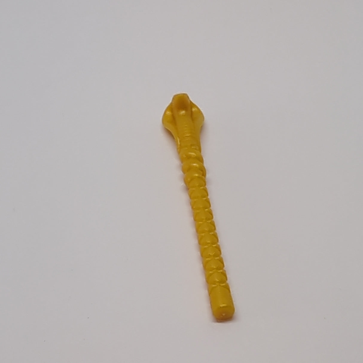 NEU Minifigure, Utensil Staff with Cobra / Snake / Serpent Head pearlgold pearl gold