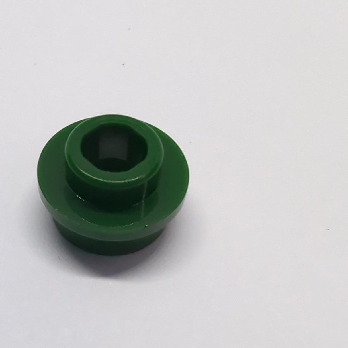 NEU Plate, Round 1x1 with Open Stud dunkelgrün dark green