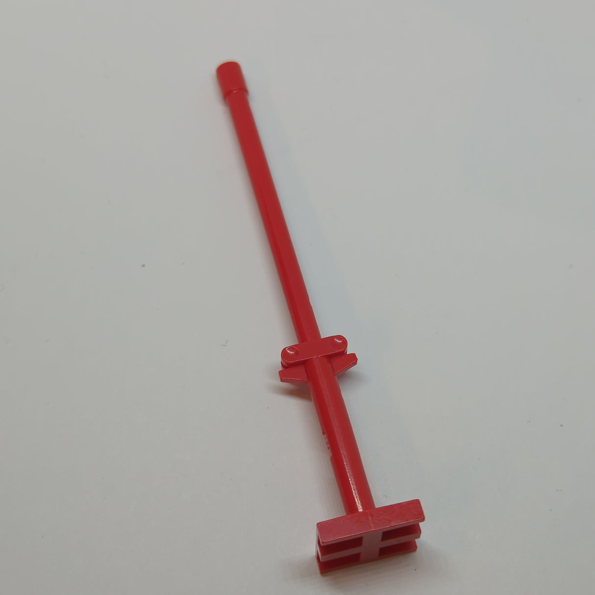 Bootsmast Mast 2x2x9 2/3 Bar mit Slot oben und 2 Finger Scharnier an beiden Seiten rot red