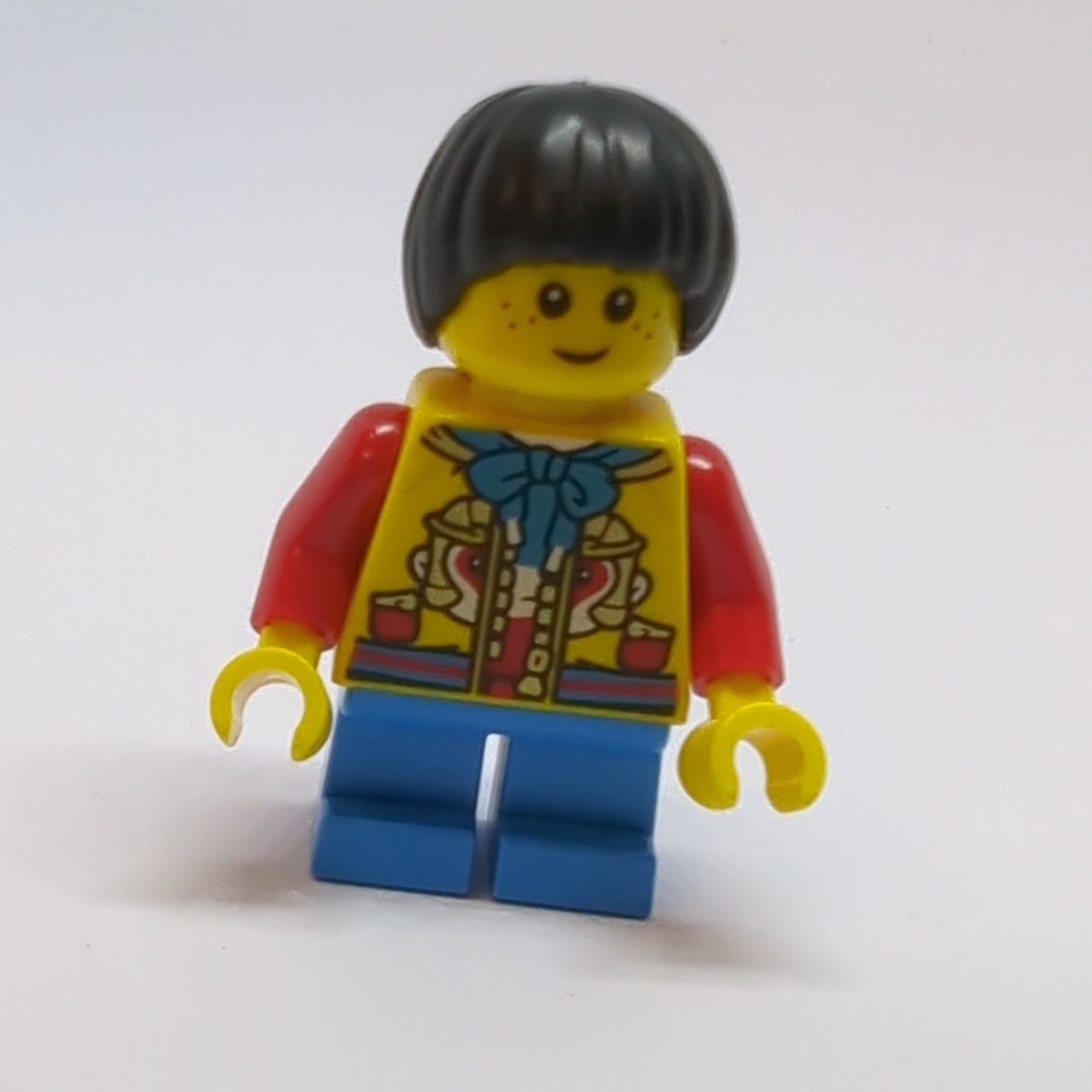 NEU Minifigur chin. Neujahr Kind - Junge, dunkelazur kurze Beine hol317