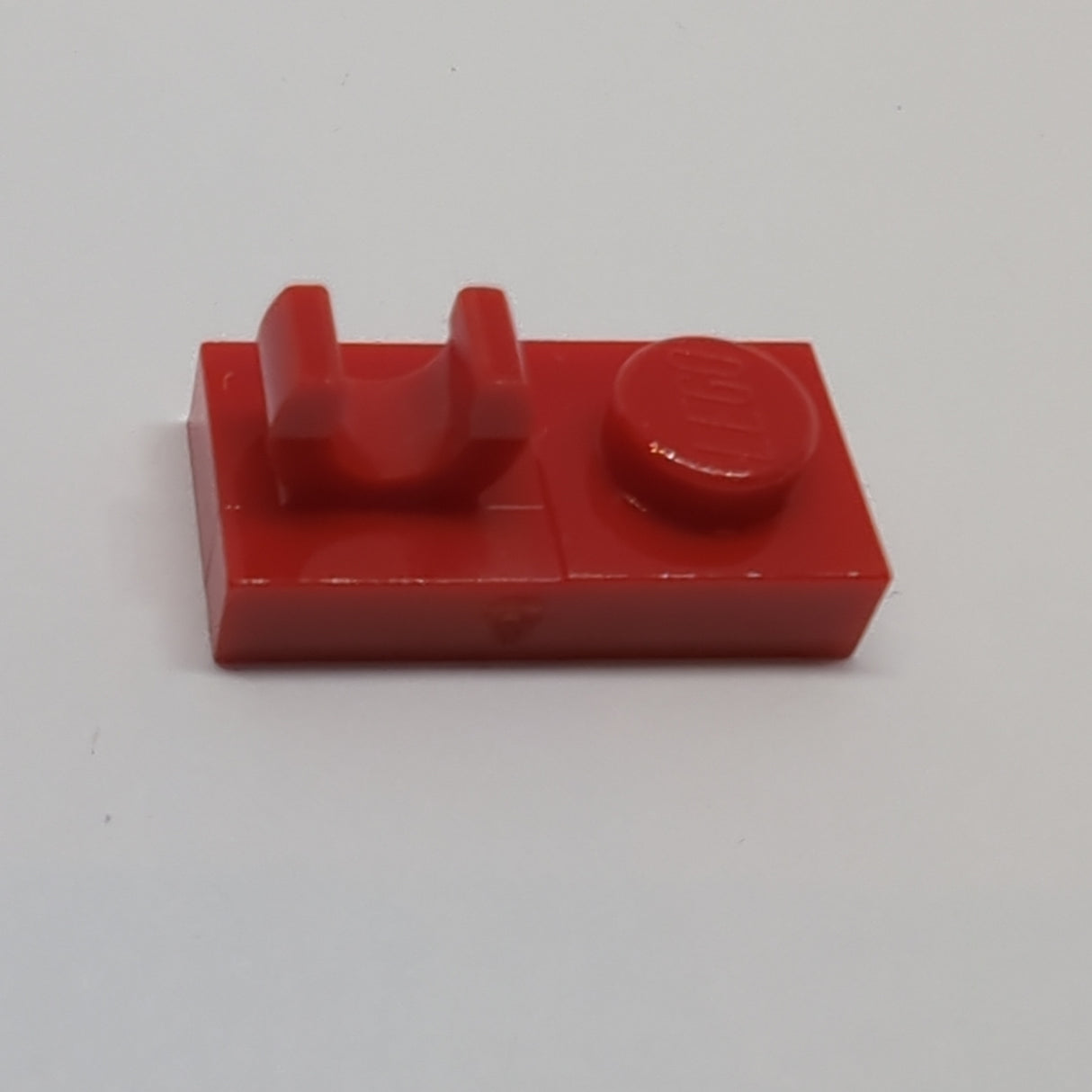 NEU Platte modifiziert 1 x 2 mit offenem O Clip oben rot