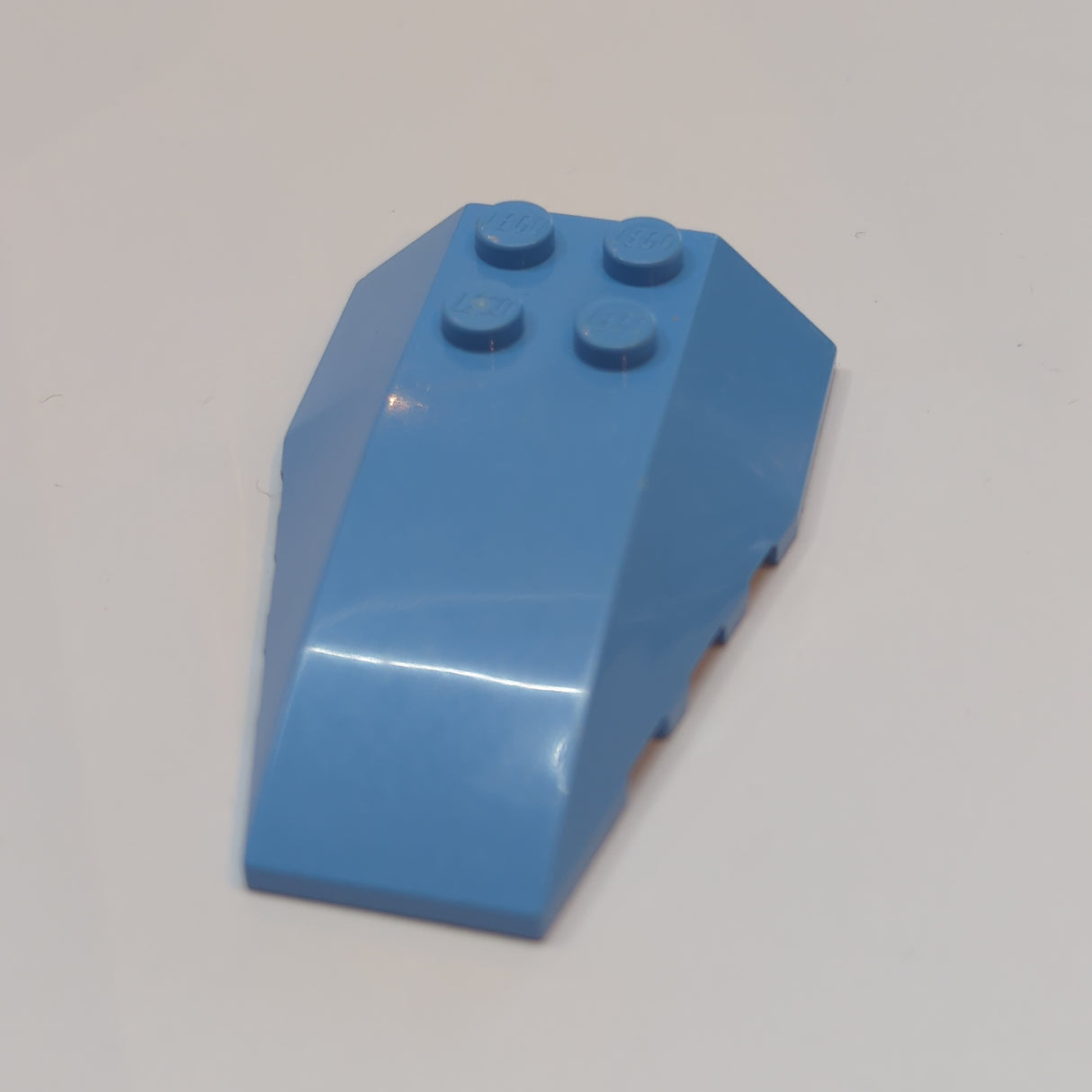 4x6 Keilstein Schrägstein mit Bogen mittelblau medium blue