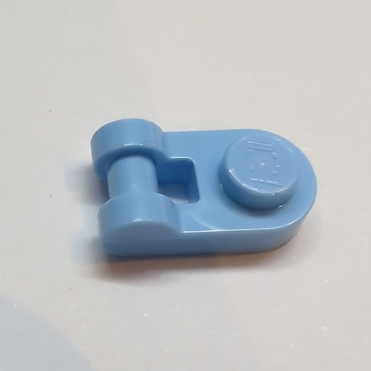 NEU Platte, Rund 1 x 1 mit Stangenhalter hellblau