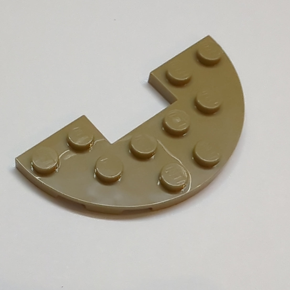 NEU Platte, rund halb 3 x 6 mit 1 x 2 Ausschnitt dunkelbeige