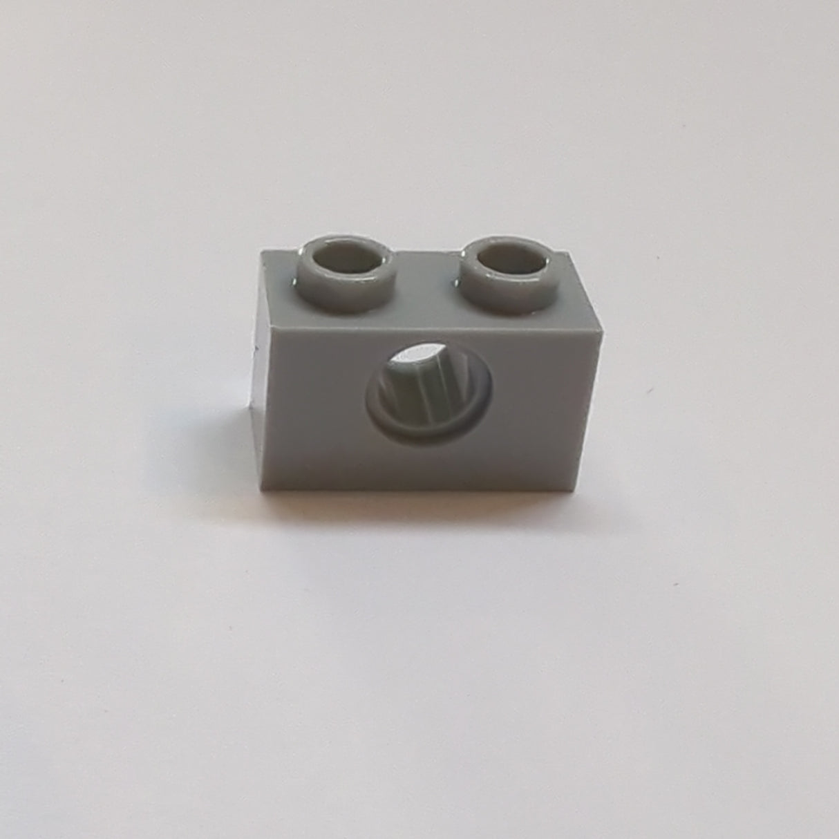 NEU Technik, Stein 1 x 2 mit Pinloch neuhellgrau