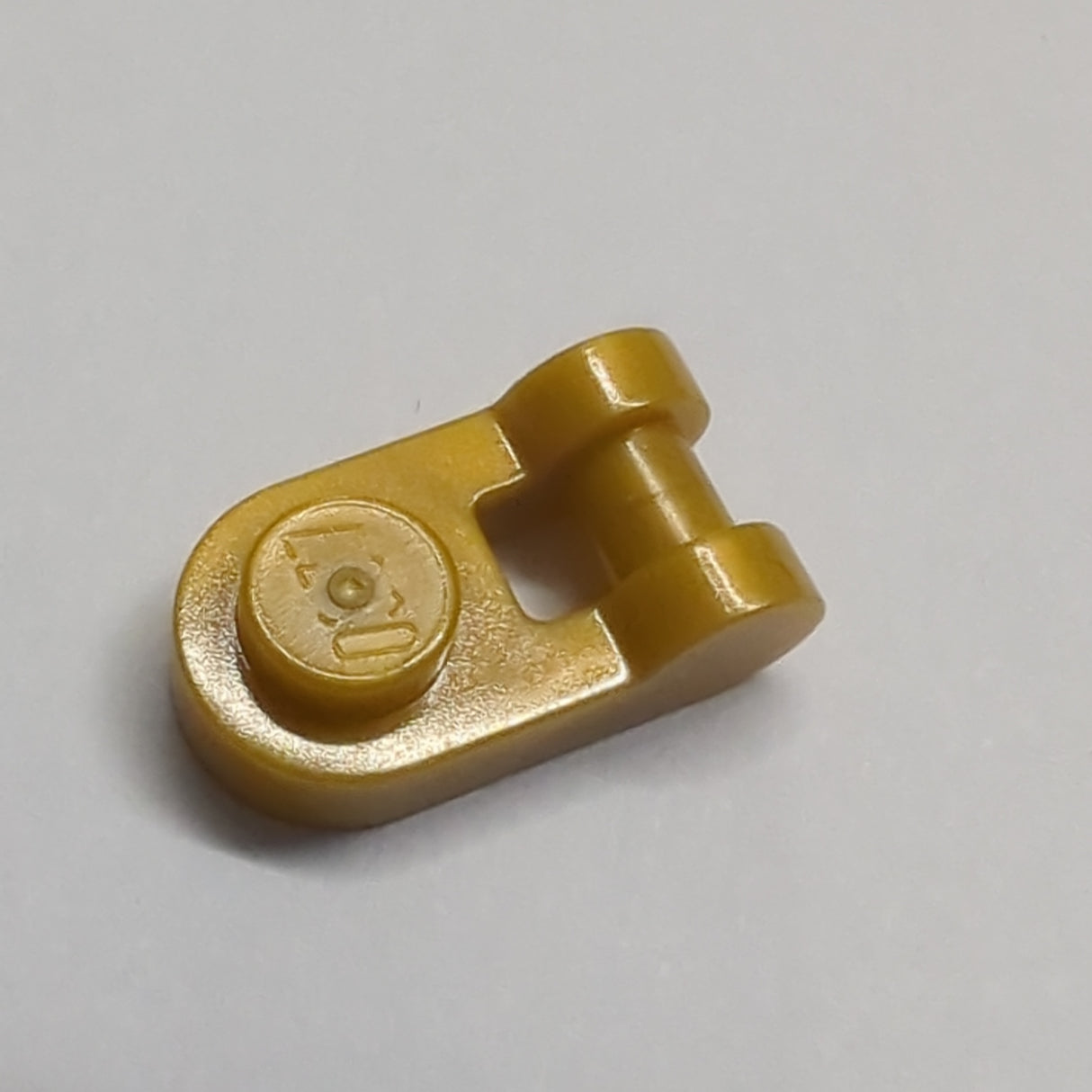 NEU Platte, Rund 1 x 1 mit Stangenhalter pearlgold