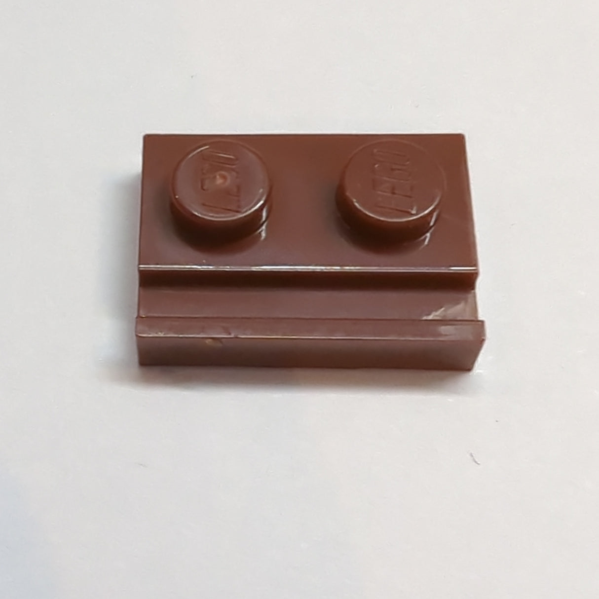 NEU Platte, modifiziert 1 x 2 mit Türschiene neubraun