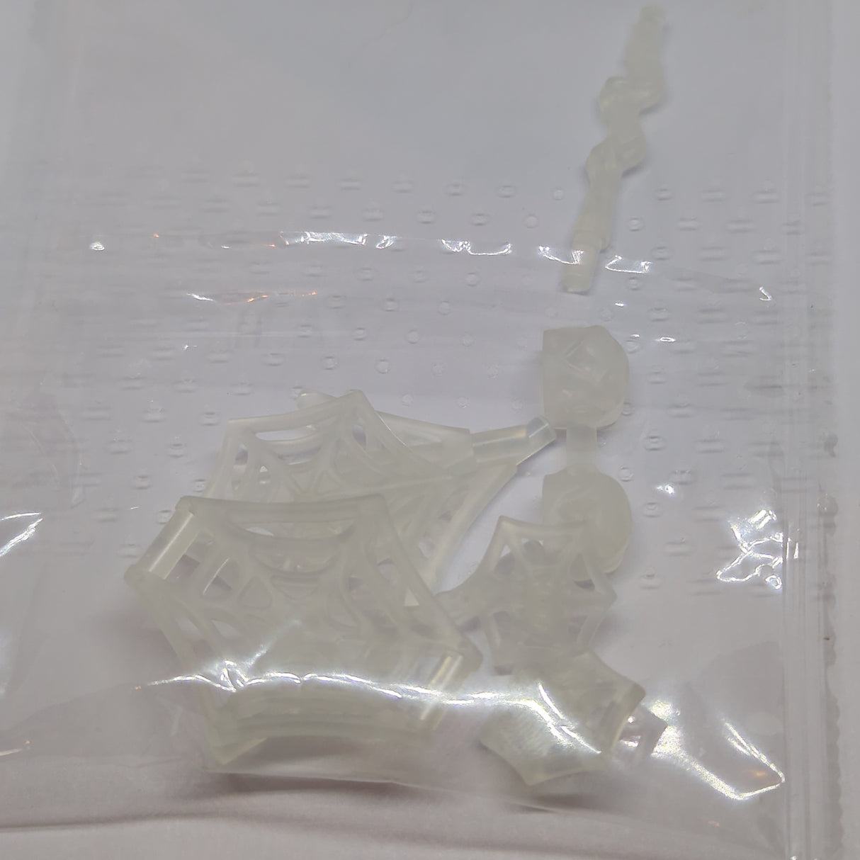 NEU Minifigur, Waffenpaket Spider-Man Netz-Effekte, 9 Stück in der Tasche (Multipack) transparent weiss