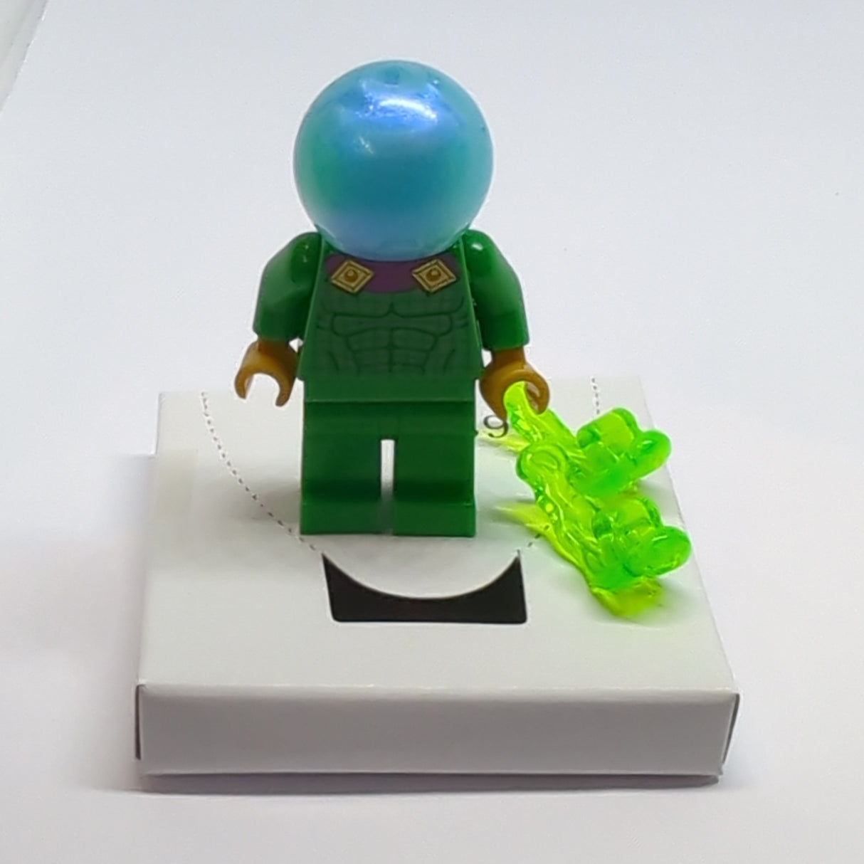 NEU Super Heroes Minifigur Mysterio - Satin Trans-hellblauer Helm, Cape sh0681