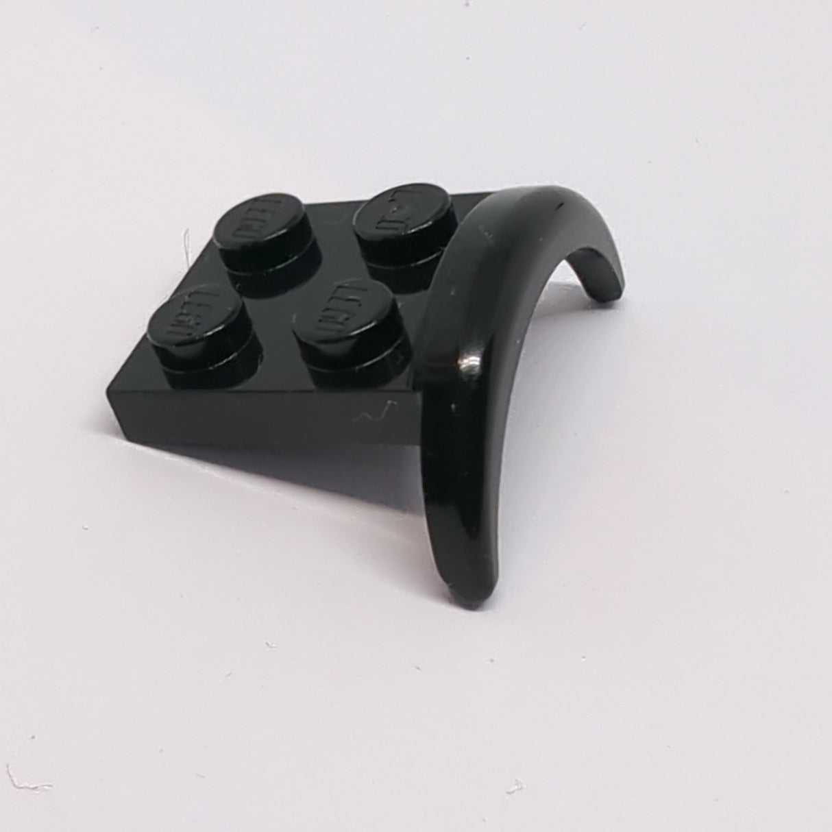 3x3x1 Kotflügel rund schwarz black
