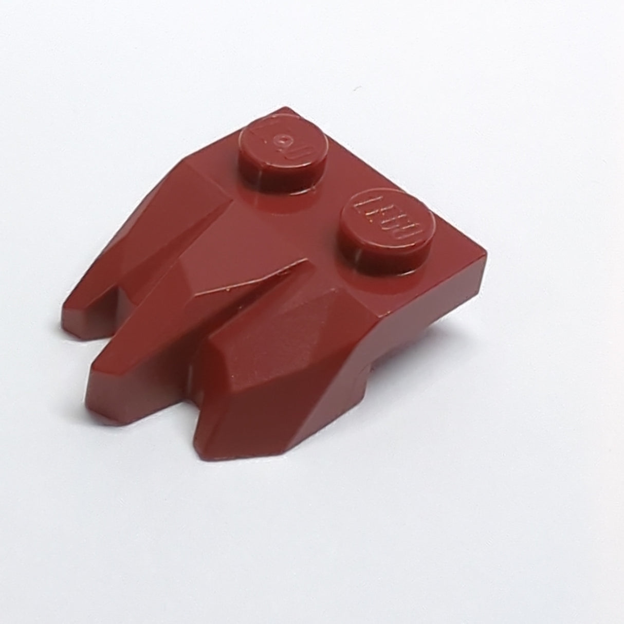 NEU Platte, Modifiziert 1 x 2 mit 3 Klauen / Rockfinger dunkelrot