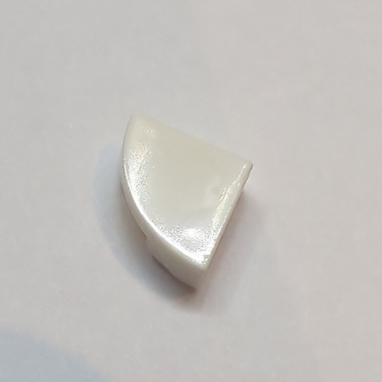1x1 Fliese Viertel rund weiss white