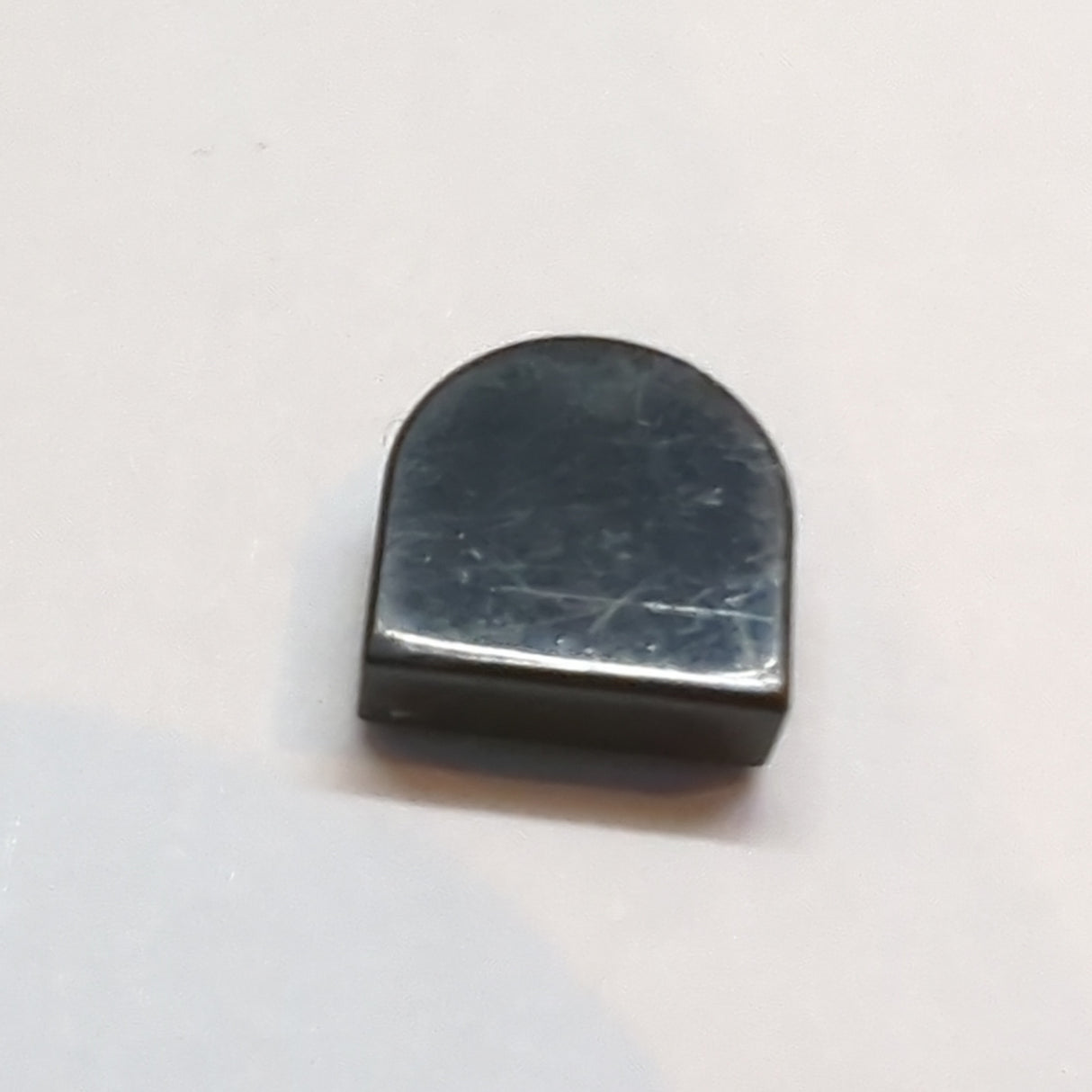 1x1 Fliese Halbkreis verlängert, schwarz black