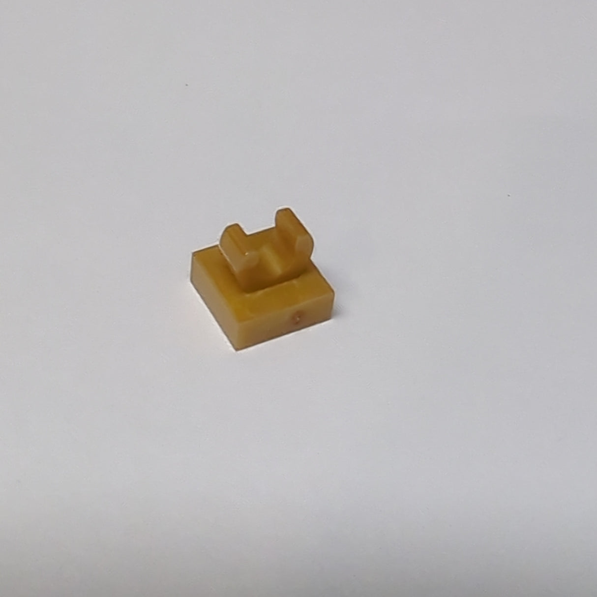 NEU Fliese, modifiziert 1x1 mit offenem O-Clip pearlgold