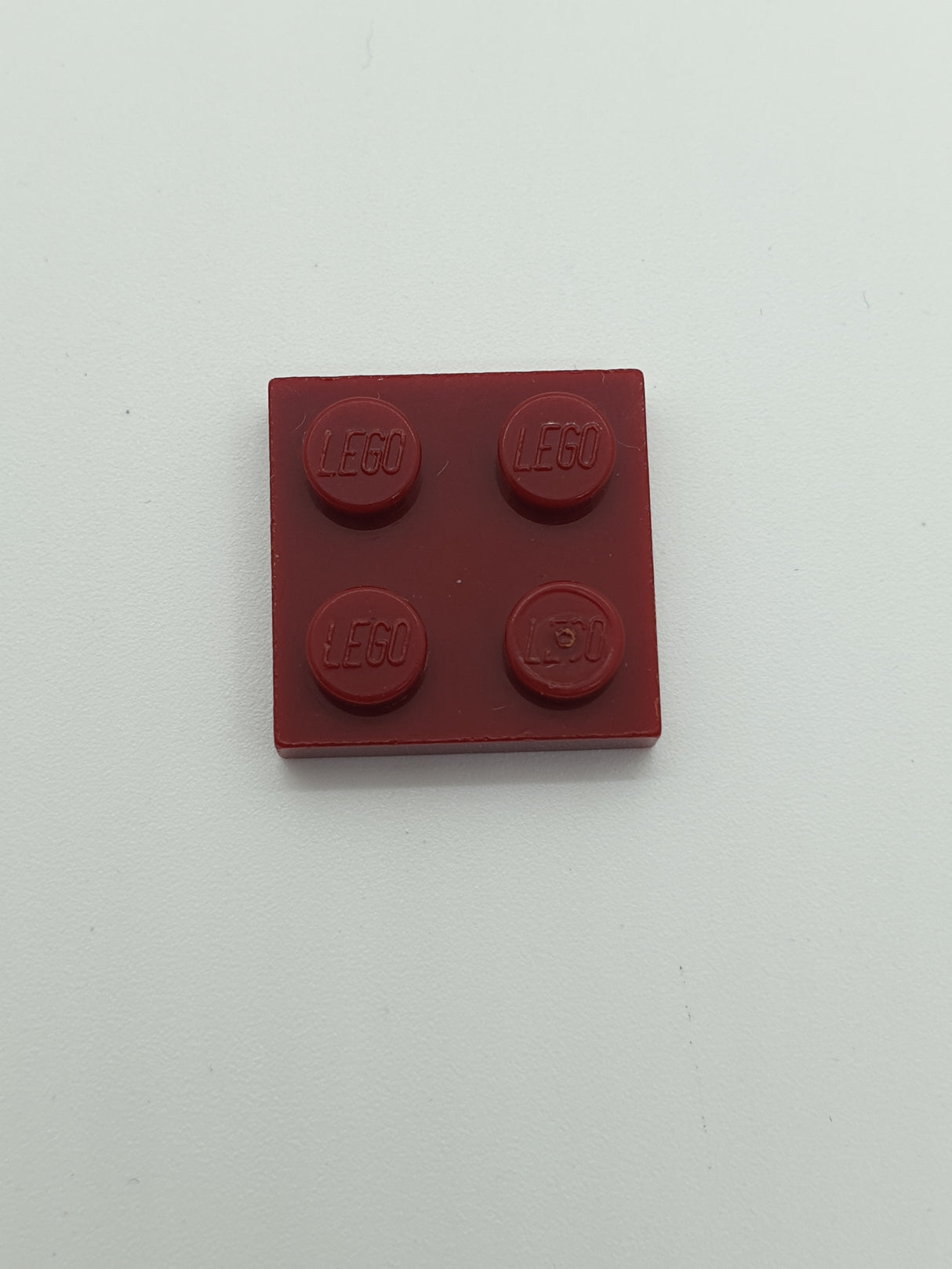 NEU Platte 2 x 2 dunkelrot