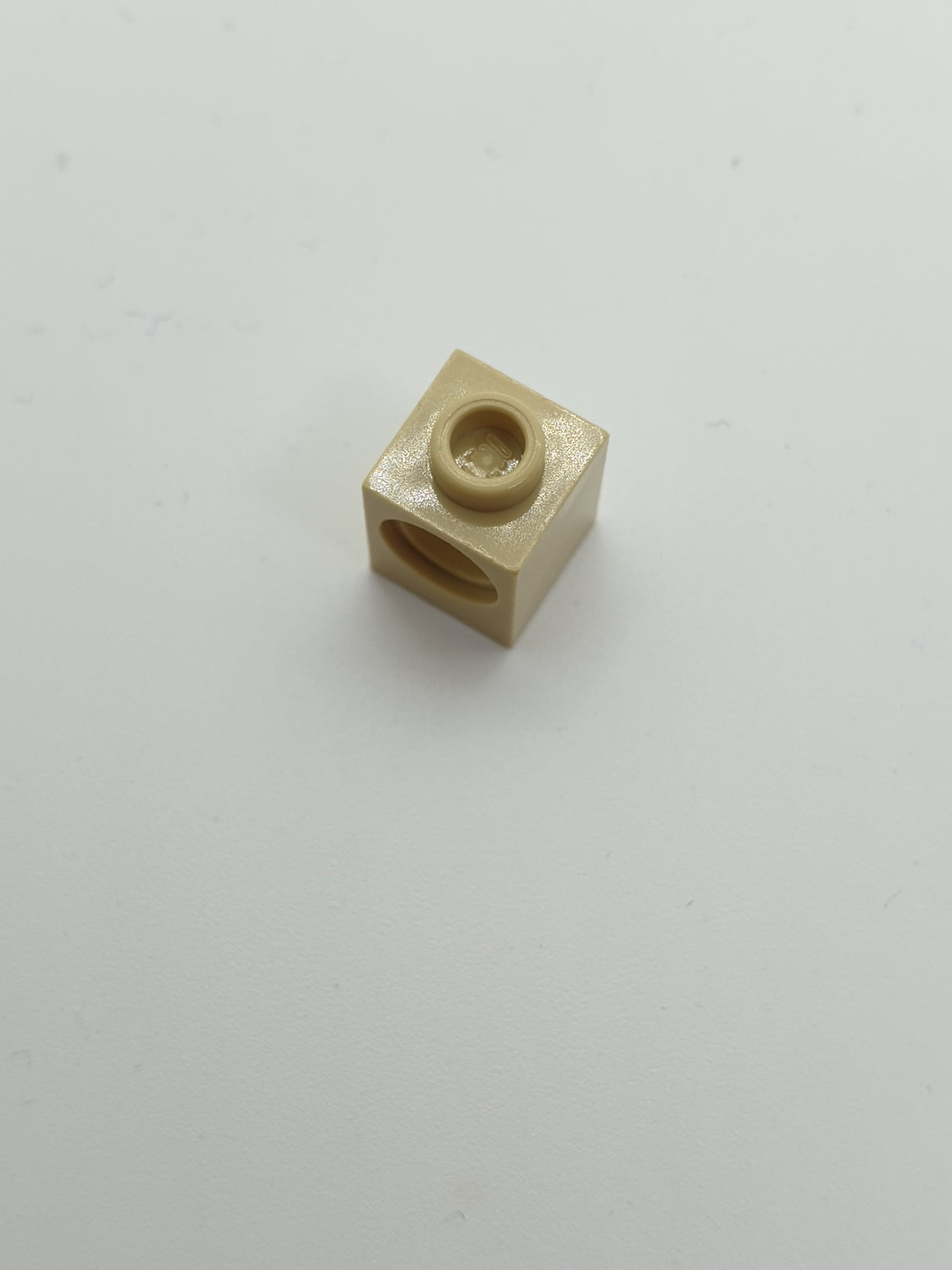 NEU Technik, Stein 1 x 1 mit Pinloch beige