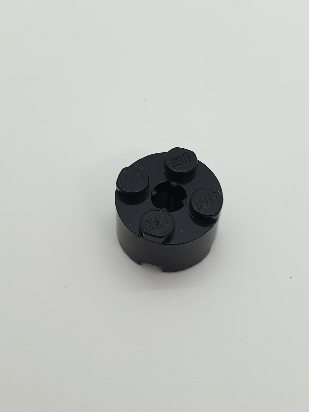NEU Rundstein 2 x 2 mit Achsloch schwarz