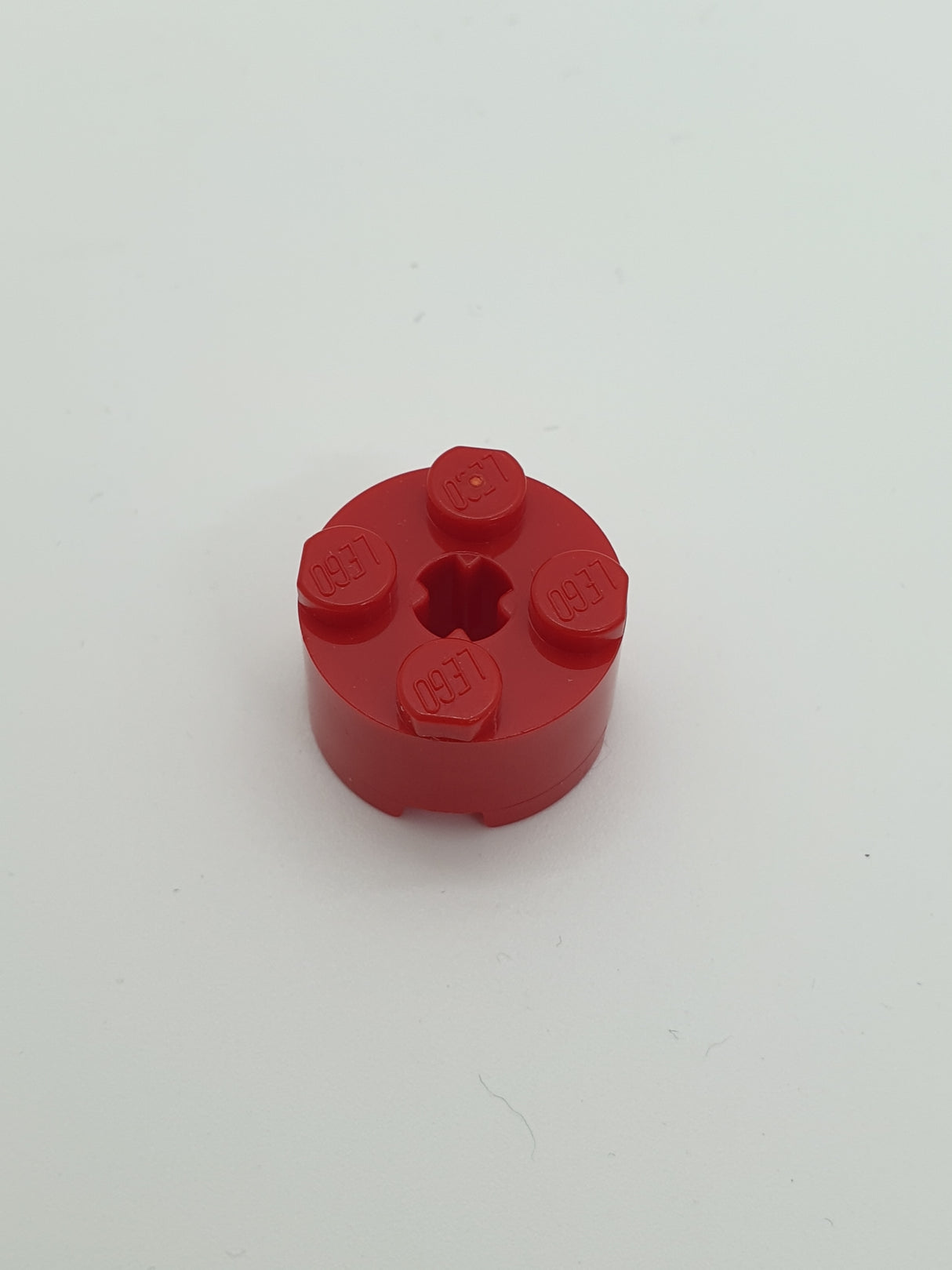 NEU Rundstein 2 x 2 mit Achsloch rot