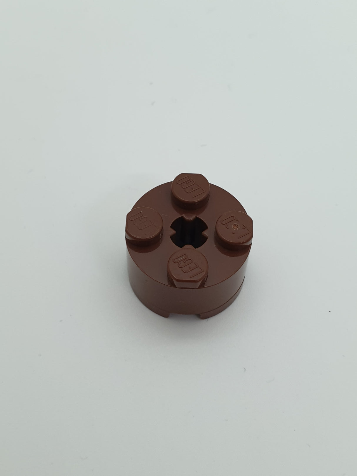 NEU Rundstein 2 x 2 mit Achsloch neubraun