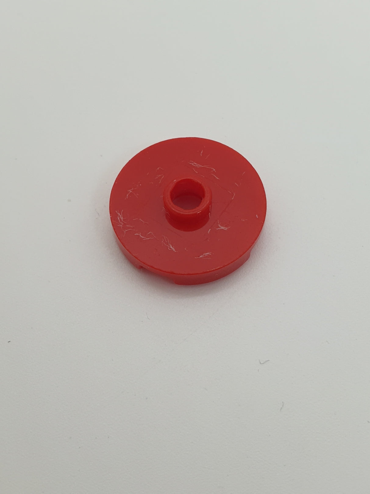 NEU Fliese, rund 2 x 2 mit offener Noppe rot