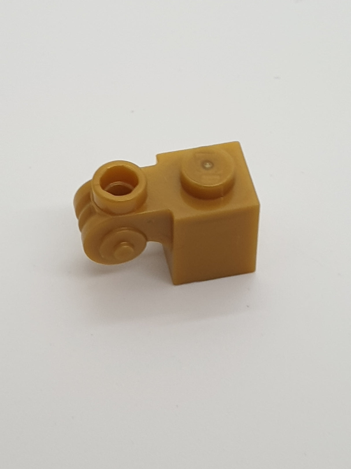 NEU 1 x 1 Stein modifiziert mit Scroll mit offener Noppe pearlgold