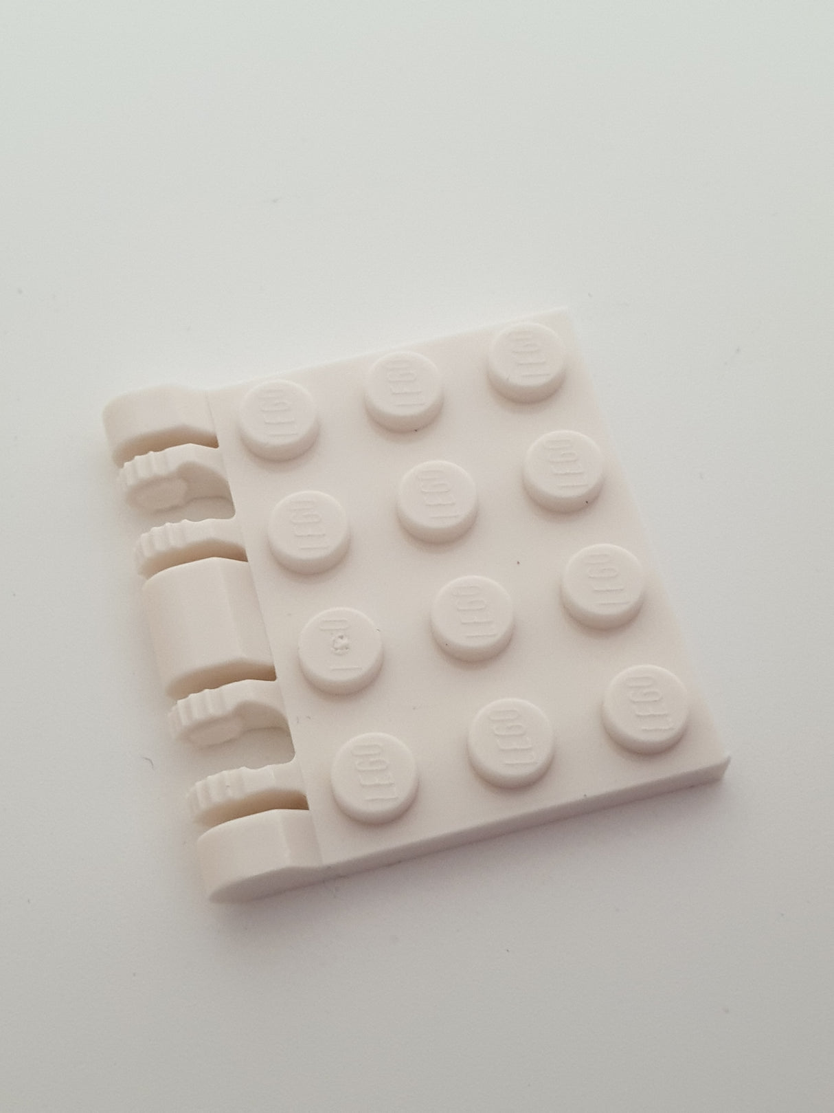 NEU Scharnierplatte 3 x 4 Dual 2 Finger weiß