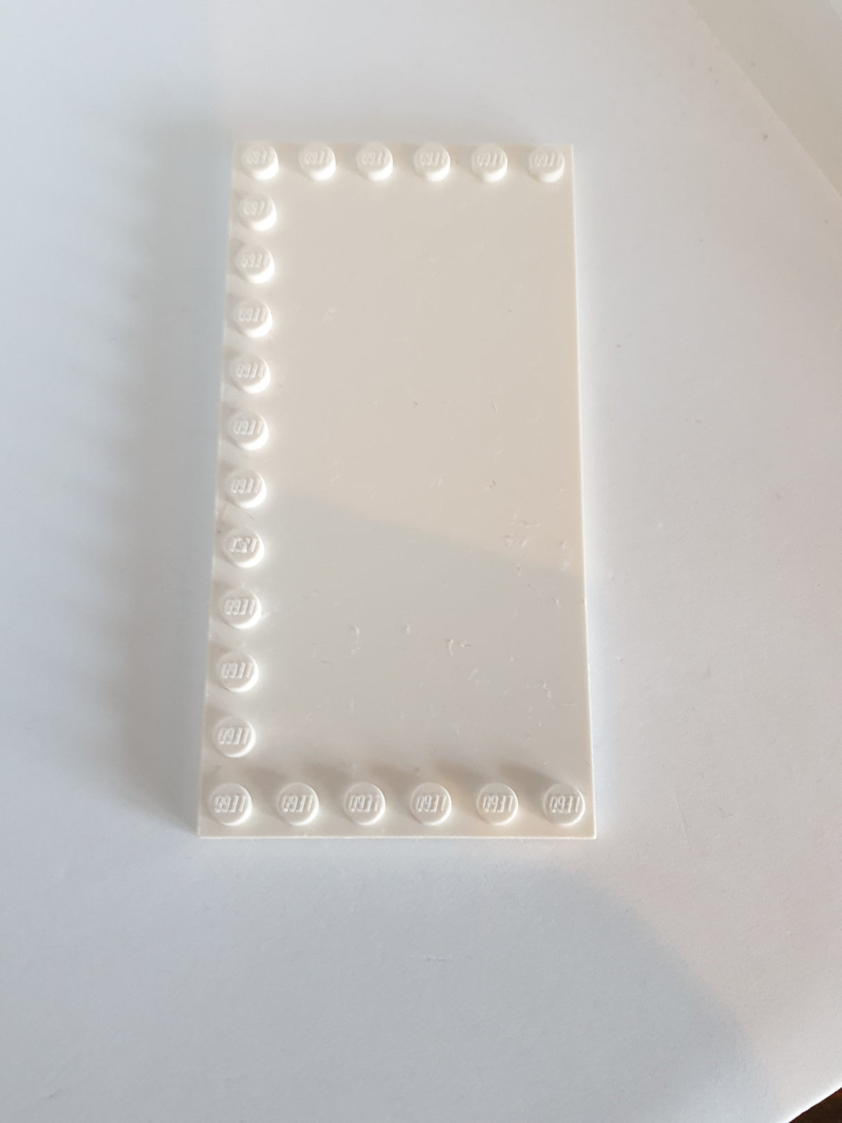 NEU Fliese, modifiziert 6 x 12 mit Noppen auf den Ecken weiß