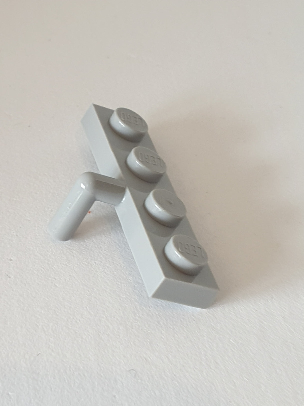 NEU Platte, modifiziert 1 x 4 mit Stab unten neuhellgrau