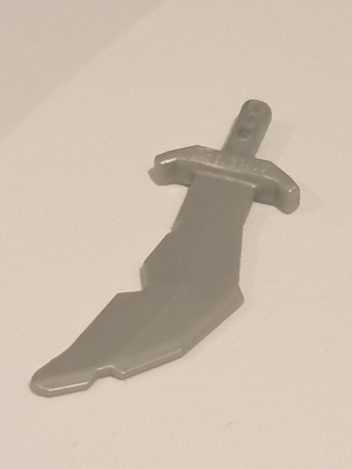 NEU Minifigur Waffe, Schwert, Scimitar mit Kerben pearlsilber