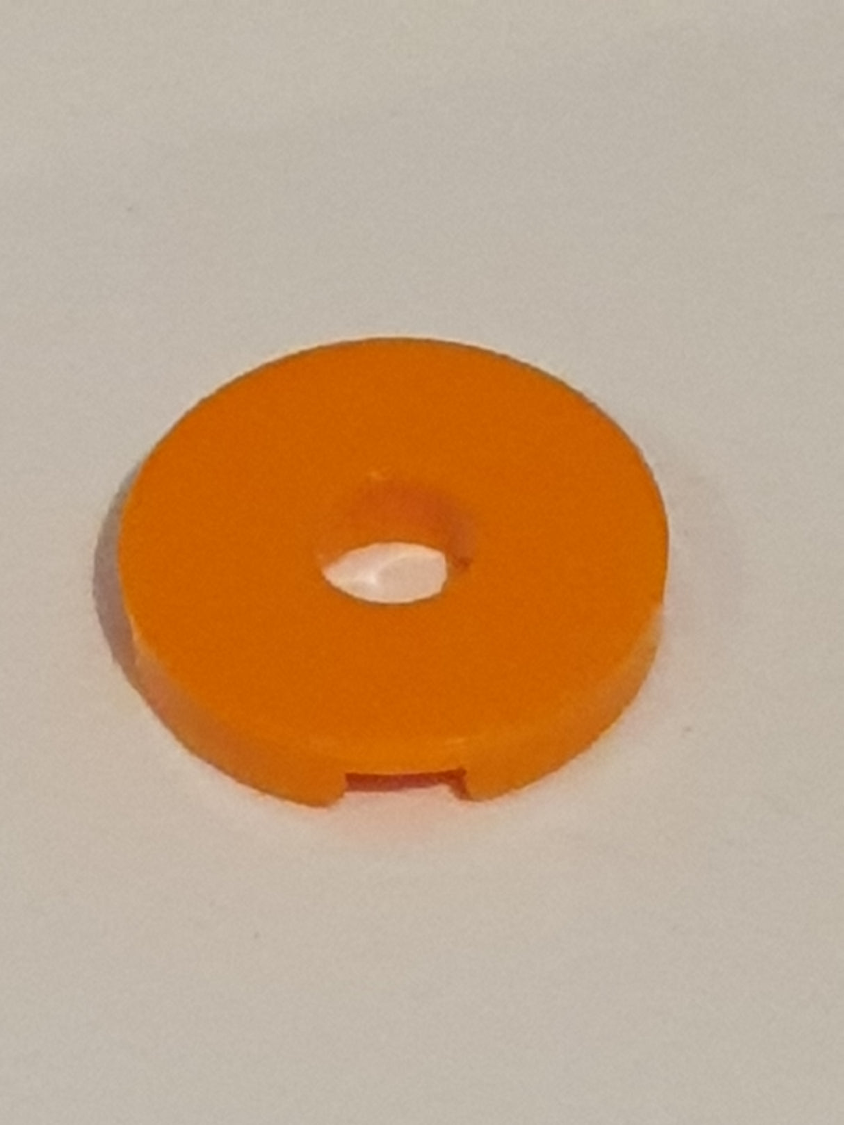NEU Fliese, rund 2 x 2 mit Loch orange