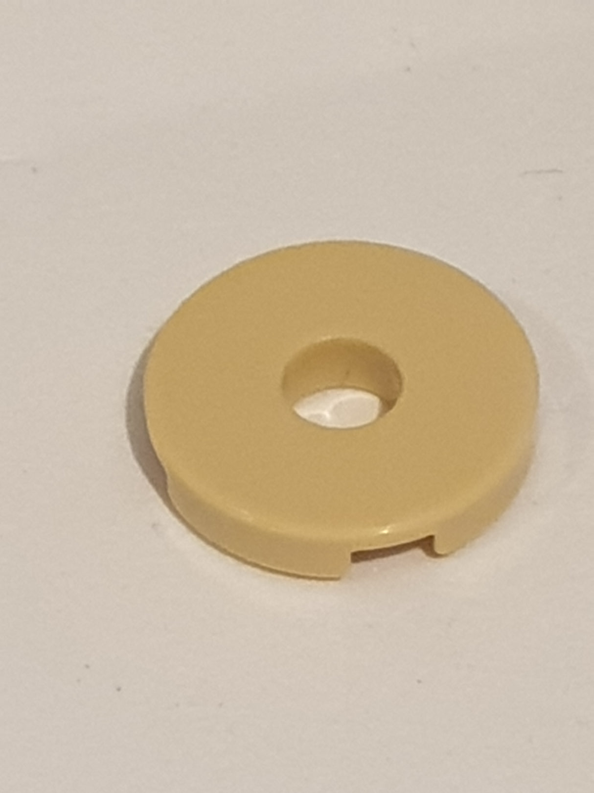 NEU Fliese, rund 2 x 2 mit Loch beige