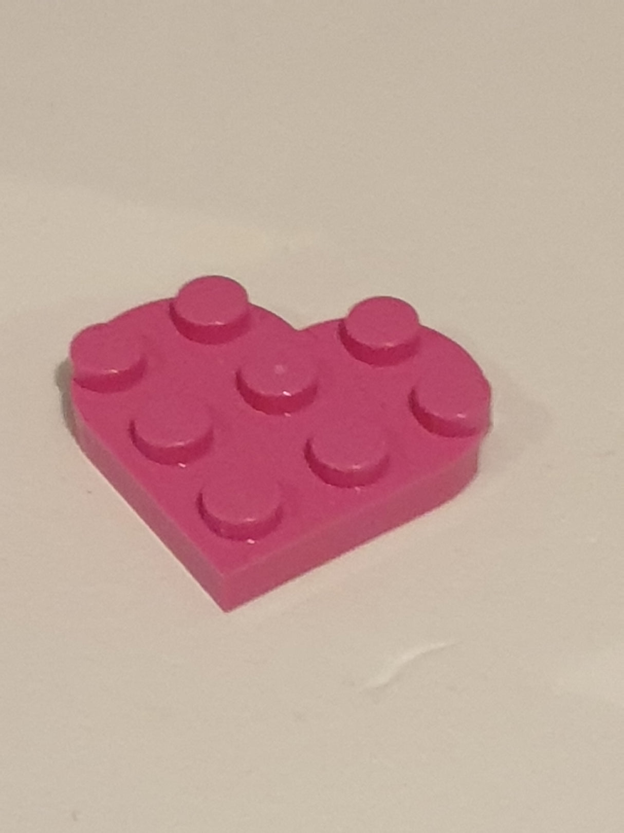 NEU Platte, Rund 3 x 3 Herz knallpink