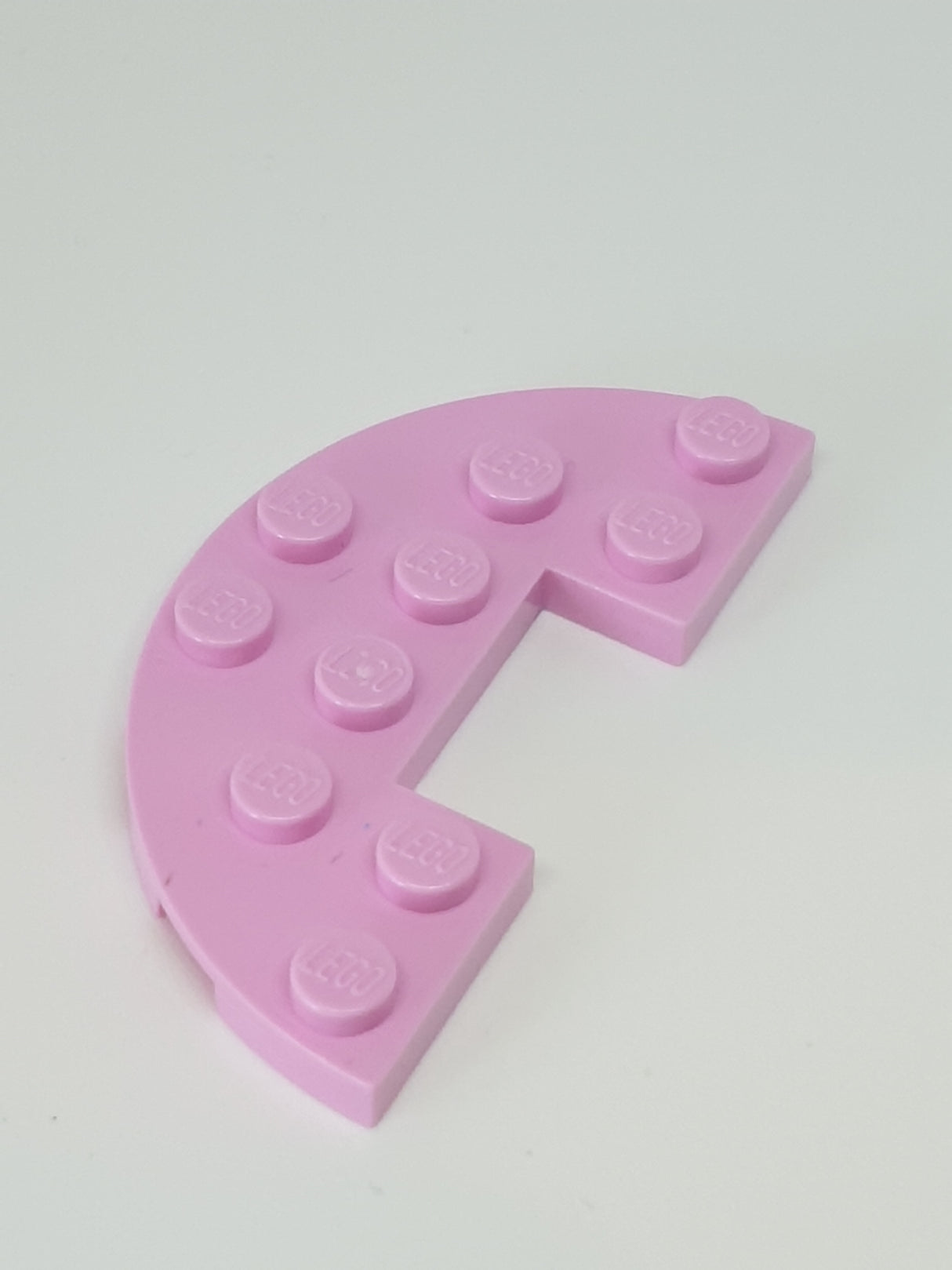 NEU Platte, rund halb 3 x 6 mit 1 x 2 Ausschnitt rosa