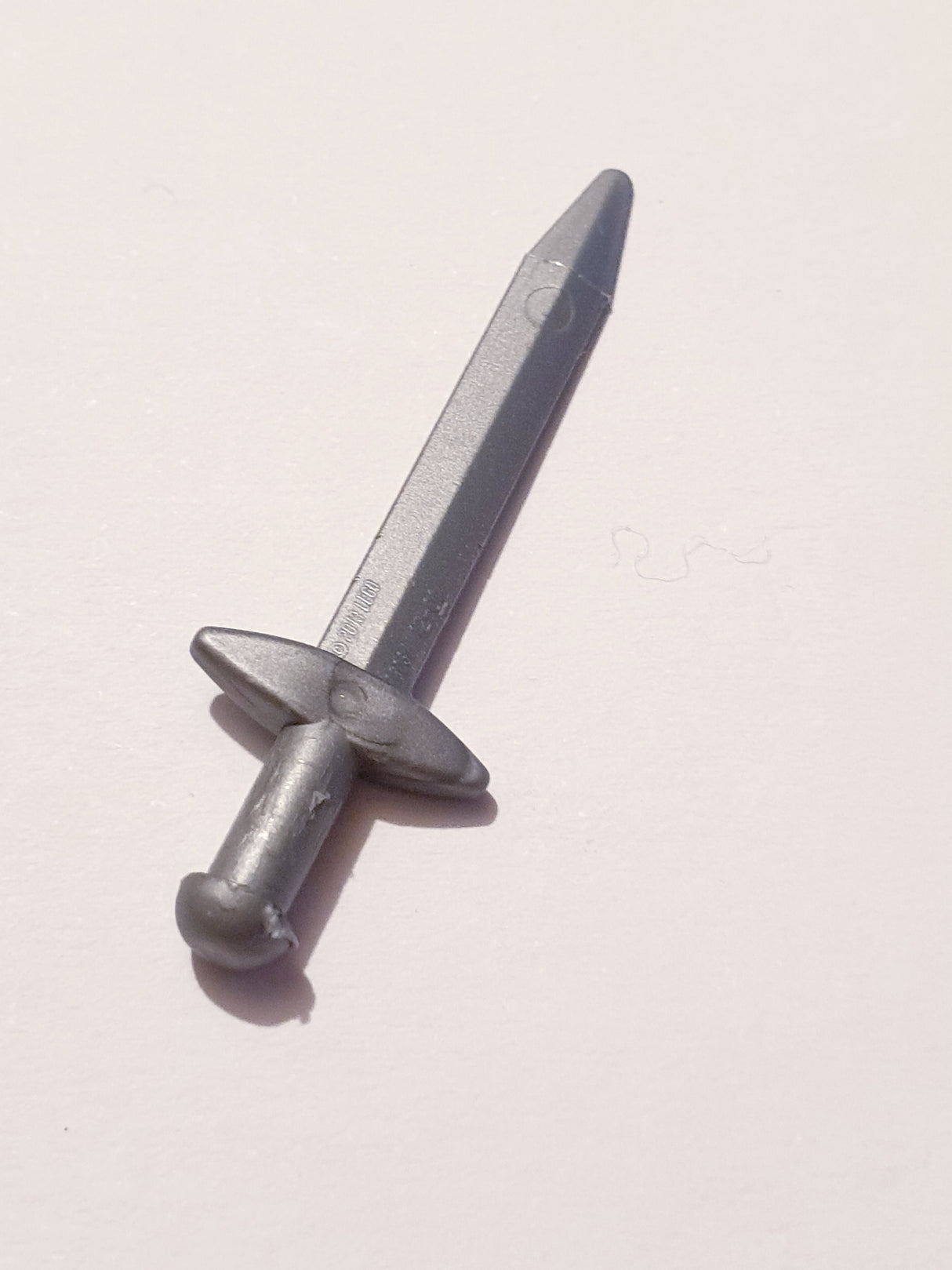 NEU Minifigur, Waffe Schwert, Langschwert Spitz mit Parierstange pearlsilber