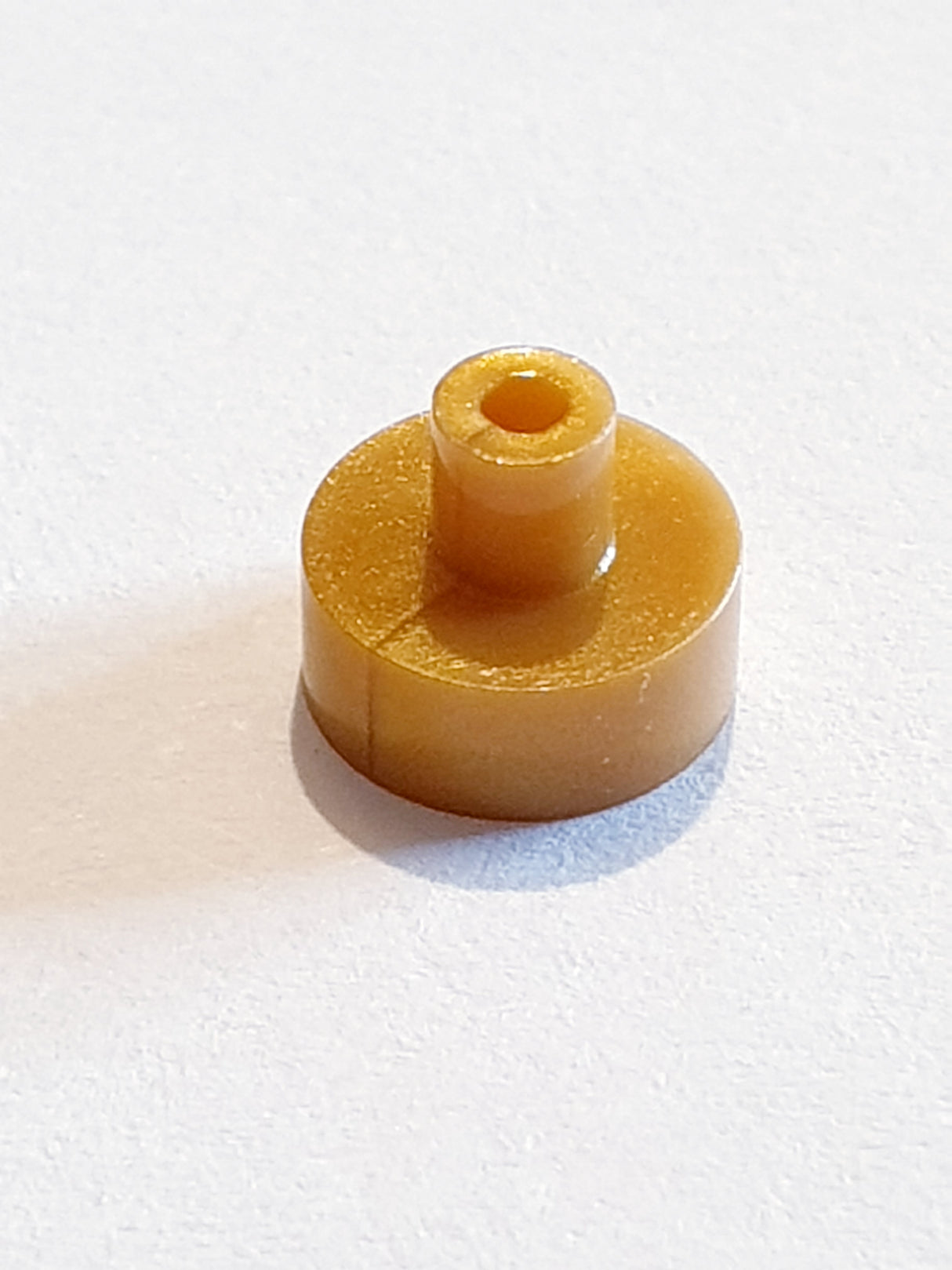 NEU Fliese, rund 1 x 1 mit Stab / Pinhalter pearlgold