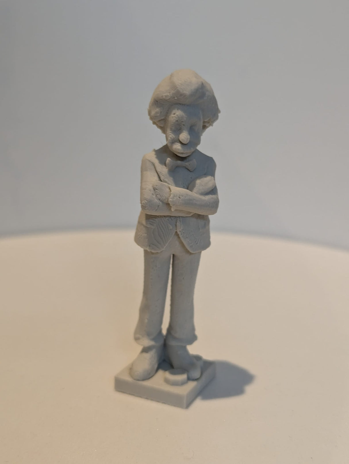 Albert Einstein 3D - 7,2cm - knochenweiß - 2 x 2 Grundfläche Klemmbaustein