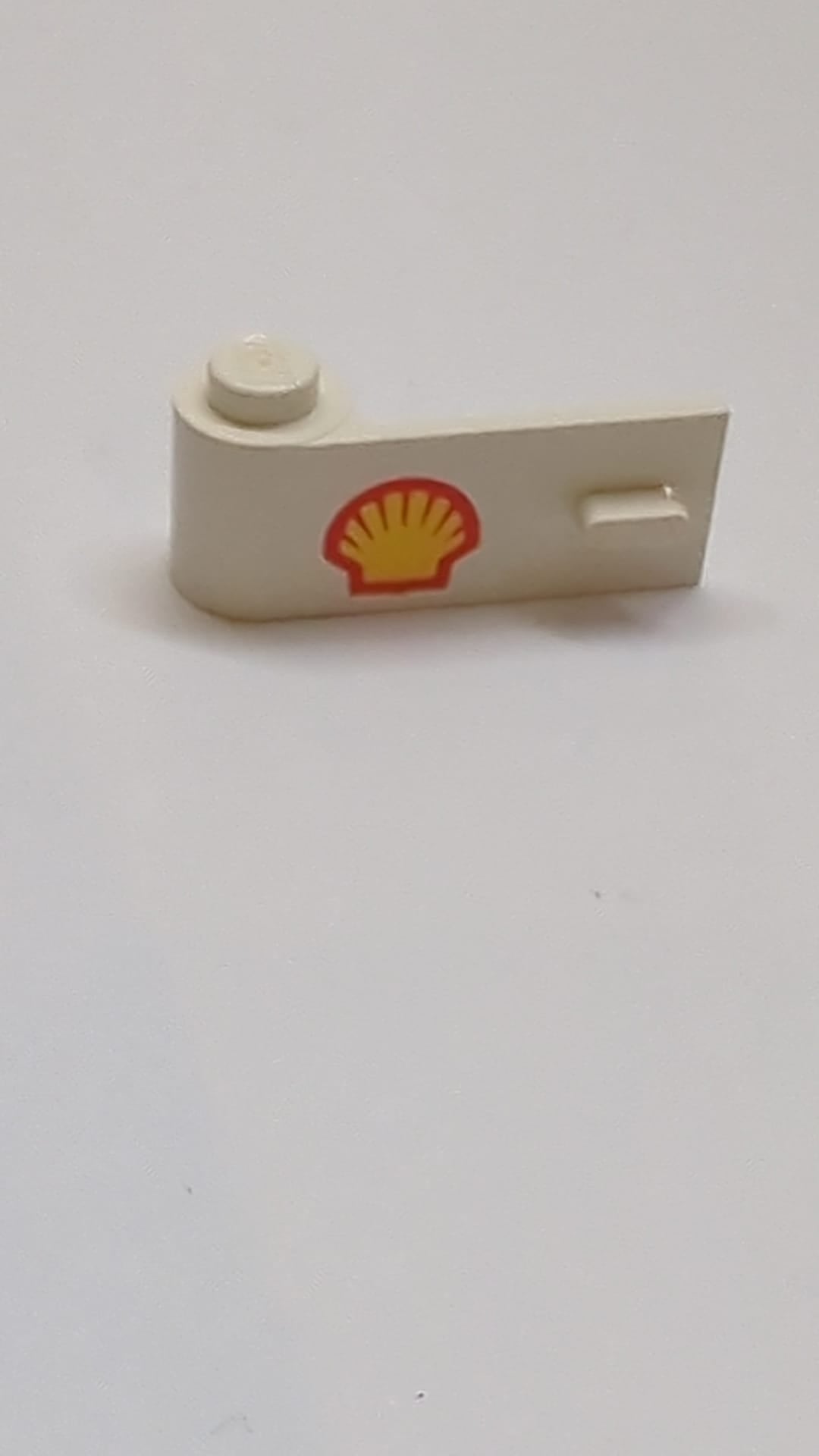 1x3x1 Tür links mit Shell-Logo-Muster weiß