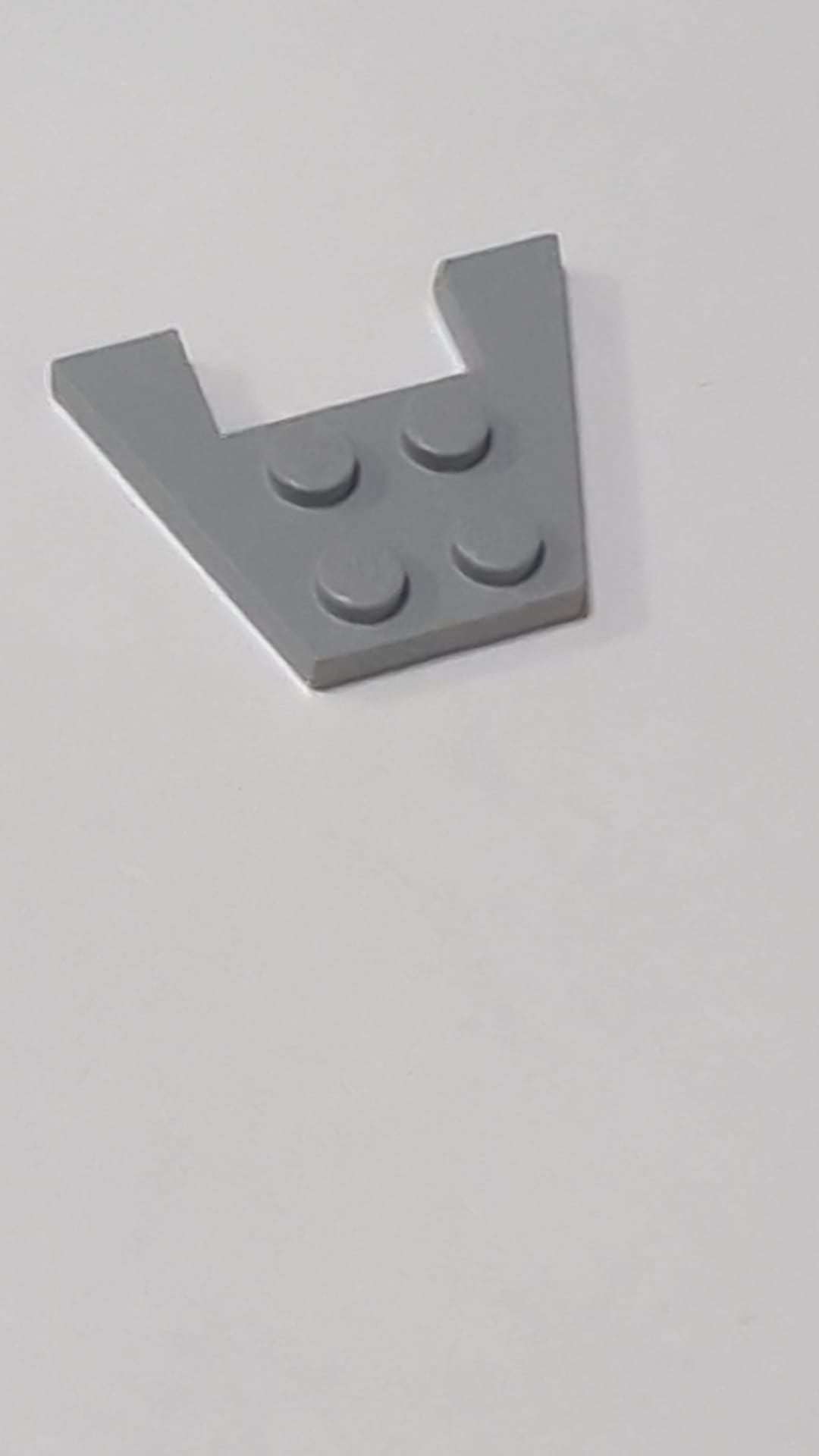 3x4 Keilplatte ohne Noppenkerben neuhellgrau