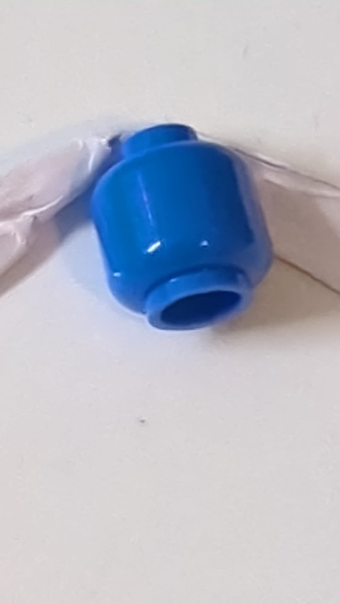 Minifigur Kopf "einfach" (ohne Gesicht) blau