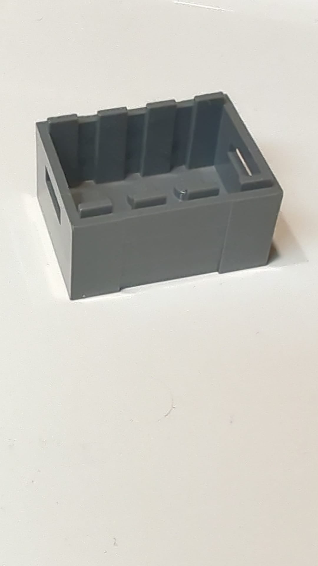 NEU 3 x 4 x 1 2/3 Behälter, Kiste mit Grifföffnungen neudunkelgrau
