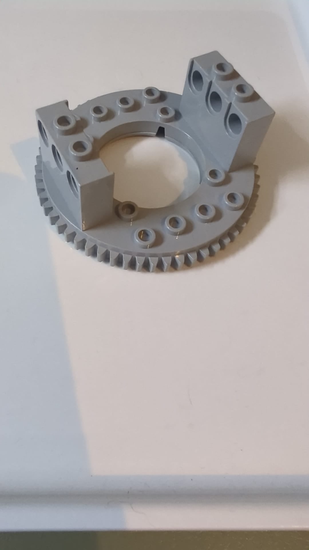Technic Plattenspieler mit 56 Zähnen und verlängerten Tonarmen, Top neuhellgrau
