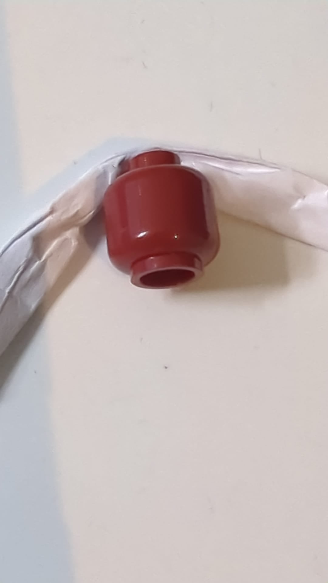 Minifigur Kopf "einfach" (ohne Gesicht) dunkelrot