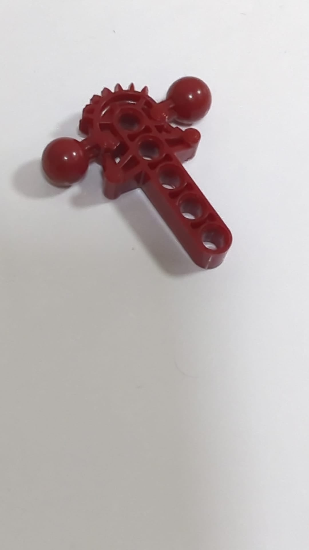 Bionicle Hips / Lower Torso with 2 Ball Joint and 7 Tooth Half Gear dunkelrot